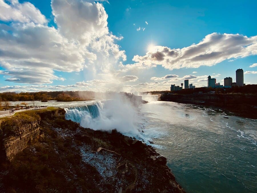 Cataratas del Niagara desde Nueva York: atardecer